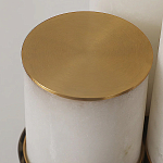 Торшер геометрический с тремя мраморными плафонами Marble Tripod варинант исполнения - 9 | Loft Concept в Воронеже