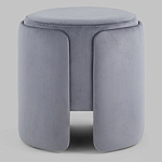 Пуф Alice Poof Grey Серый велюр варинант исполнения - 2 | Loft Concept в Воронеже