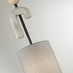 Подвесной светильник с серым тканевым плафоном Flourish варинант исполнения - 4 | Loft Concept в Воронеже