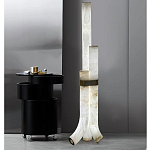 Торшер геометрический с тремя мраморными плафонами Marble Tripod варинант исполнения - 4 | Loft Concept в Воронеже