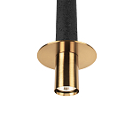 Подвесной светильник с узким цилиндрическим плафоном и золотым металлическим декором Concrete Pipe варинант исполнения - 6 | Loft Concept в Воронеже