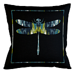 Подушка декоративная стрекоза сине-зеленый узор Ikat Pattern варинант исполнения - 1 | Loft Concept в Воронеже