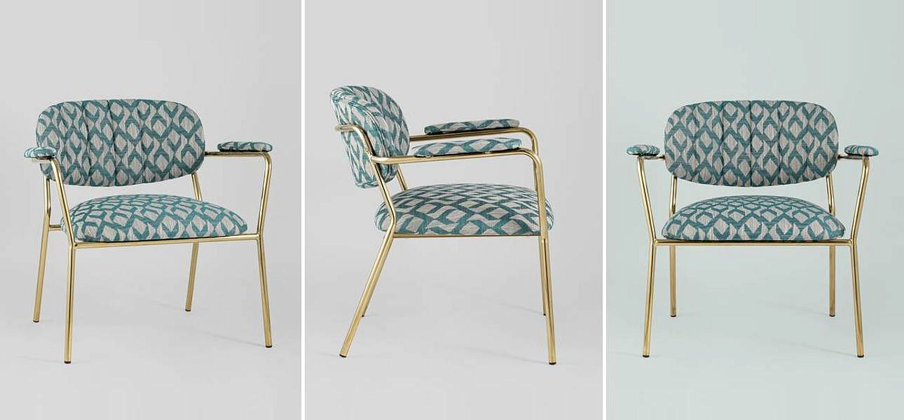 Полукресло Singer Chair Голубой Орнамент Полукресло Singer Chair Голубой Орнамент - Loft-Concept в Воронеже