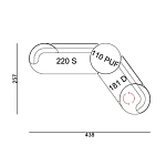 Угловой диван Calypso с поворотным механизмом и пуфом   варинант исполнения - 7 | Loft Concept в Воронеже