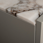 Тумба под телевизор серая с мраморной столешницей Uniqueness Marble варинант исполнения - 5 | Loft Concept в Воронеже