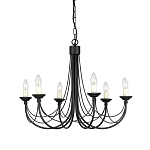 Люстра черного цвета ручной работы с канделябрами и переплетенной проволочной драпировкой Elstead Lighting варинант исполнения - 10 | Loft Concept в Воронеже