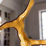 Зеркало кругле с декоративной золотой вставкой Golden Tree варинант исполнения - 5 | Loft Concept в Воронеже