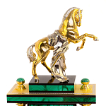 Настольный письменный набор из малахита с декором в виде лошади Leader Organizer варинант исполнения - 2 | Loft Concept в Воронеже
