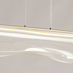 Люстра линейная с прозрачным волнообразным плафоном Wave Line варинант исполнения - 10 | Loft Concept в Воронеже