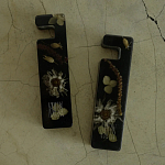 Подставка для телефона из эпоксидной смолы с цветами черная Epoxy Flowers Phone Stand Black варинант исполнения - 2 | Loft Concept в Воронеже