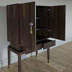 Кабинетный шкаф Elsa Dreams Walnut с 2-мя ящиками варинант исполнения - 1 | Loft Concept в Воронеже