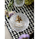 Конфетница прозрачная стеклянная на бронзовых ножках в виде морских коньков с крышкой в виде ракушки Eden Garden варинант исполнения - 4 | Loft Concept в Воронеже