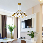 Люстра подвесная светодиодная с плафонами в форме шара Italian Globe Cedar Moss Light варинант исполнения - 1 | Loft Concept в Воронеже