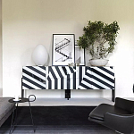 Дизайнерский комод в чёрно-белую полоску Ziqqurat варинант исполнения - 2 | Loft Concept в Воронеже