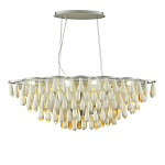 Люстра с подвесками в форме капель на серебристом каркасе Raindrop варинант исполнения - 1 | Loft Concept в Воронеже