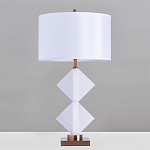 Настольная лампа белая на фигурном основании Aerial Geometry варинант исполнения - 3 | Loft Concept в Воронеже