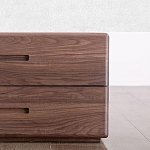 Прикроватный столик деревянный с 2-мя ящиками Moon Walnut Furniture варинант исполнения - 2 | Loft Concept в Воронеже