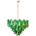 Люстра из стеклянных зеленых лепестков Petalled Illuminator варинант исполнения - 3 | Loft Concept в Воронеже