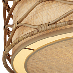 Подвесной светильник  из кованого железа и абажуром из ротанга Wicker Furniture варинант исполнения - 2 | Loft Concept в Воронеже