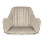 Барный стул со спинкой и подлокотниками на 4-х коричневых деревянных ножках Бежевый Велюр Ava Charm варинант исполнения - 4 | Loft Concept в Воронеже