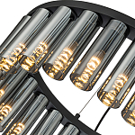 Люстра со стеклянными цилиндрическими плафонами Luminous Cylinders Smoky Round варинант исполнения - 5 | Loft Concept в Воронеже