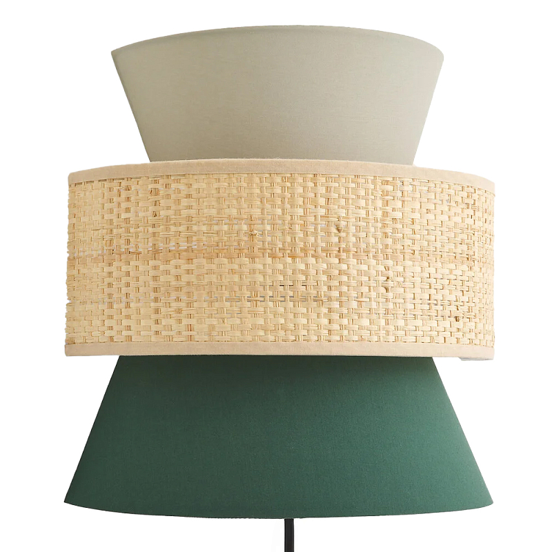 Бра с плетеным декором Bonnie Wicker Green Wall Lamp Зеленый Бежевый Серый Бра с плетеным декором Bonnie Wicker Green Wall Lamp Зеленый Бежевый Серый в Воронеже | Loft Concept