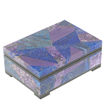 Шкатулка из натурального камня лазурит и чароит Stone Casket варинант исполнения - 1 | Loft Concept в Воронеже
