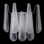 Бра с подвесками из рифленного стекла в форме капель на основании цвета хром Textured Glass варинант исполнения - 2 | Loft Concept в Воронеже