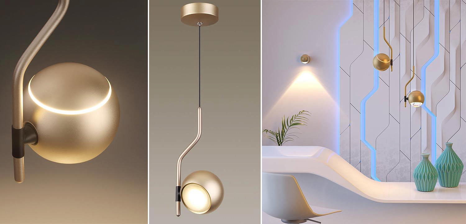 Подвесной светильник Auge Horst Gold Подвесной светильник Auge Horst Gold - Loft-Concept в Воронеже
