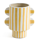 Ваза из фаянса Brighter than the Stars жёлтая полоска варинант исполнения - 1 | Loft Concept в Воронеже