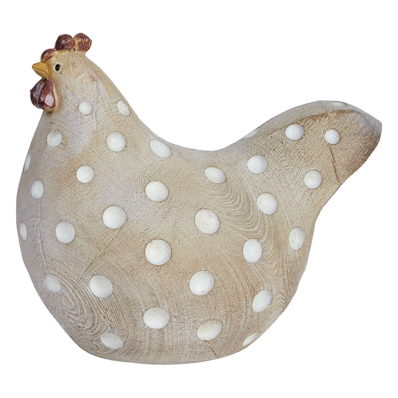 Статуэтка курица с текстурной поверхностью бежевого цвета Rustic Chicken Красный Бежевый Белый Статуэтка курица с текстурной поверхностью бежевого цвета Rustic Chicken Красный Бежевый Белый в Воронеже | Loft Concept