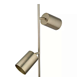 Торшер золотистый с 2-мя подвижными плафонами на белом мраморном основании Streams of Light варинант исполнения - 2 | Loft Concept в Воронеже