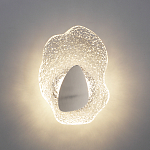 Бра с рельефным волнообразным стеклянным плафоном и вставкой из мрамора Liquid Stone варинант исполнения - 8 | Loft Concept в Воронеже