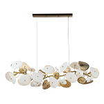 Люстра с белыми и золотистыми цветами G9 Dahlia Flowers Lamp варинант исполнения - 2 | Loft Concept в Воронеже