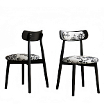 Стул обеденный деревянный с цветочной обивкой Foshan Chair варинант исполнения - 1 | Loft Concept в Воронеже