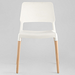 Пластиковый стул на ножках из массива бука Ferret White варинант исполнения - 3 | Loft Concept в Воронеже