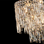 Люстра подвесная с хрустальными подвесками и металлическим основанием цвета Хром Ludivine Lighting варинант исполнения - 5 | Loft Concept в Воронеже