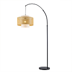 Торшер с декоративным поясом из плетеного бамбука Biuloggicu варинант исполнения - 1 | Loft Concept в Воронеже