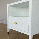 Прикроватная тумбочка с полкой Elsa Dreams White варинант исполнения - 3 | Loft Concept в Воронеже