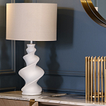 Настольная лампа с кремовым абажуром на спиралевидном основании Spun варинант исполнения - 1 | Loft Concept в Воронеже