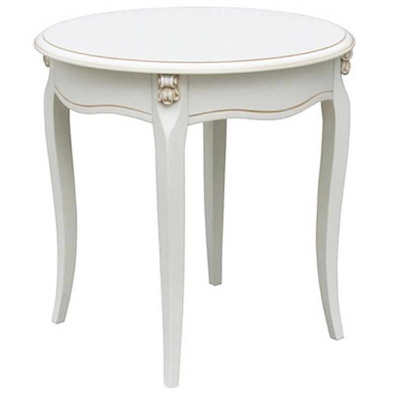 Круглый кофейный стол в стиле прованс Agace Montmartre Provence Coffee Table Белый Бежевый в Воронеже | Loft Concept 