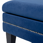 Мягкая банкетка на черных ножках с зоной для хранения Casket Blue варинант исполнения - 3 | Loft Concept в Воронеже