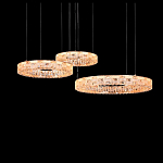 Люстра из 3-х колец с текстурной огранкой Reflection of Reality варинант исполнения - 1 | Loft Concept в Воронеже