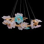 Люстра круглая на золотом каркасе с цветочным декором Miscellaneous herbs варинант исполнения - 2 | Loft Concept в Воронеже