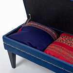 Мягкая банкетка на черных ножках с зоной для хранения Casket Blue варинант исполнения - 4 | Loft Concept в Воронеже