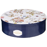 Чайный набор из фарфора темно-синий с рисунком цветов на 6 персон 12 предметов 280 мл Garden Whisper Porcelain Set  варинант исполнения - 6 | Loft Concept в Воронеже