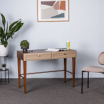 Стол письменный из массива бука с 2-мя ящиками бежевый Wenge Light варинант исполнения - 4 | Loft Concept в Воронеже