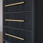 Комод Primo с 3 выдвижными ящиками Черный дуб варинант исполнения - 3 | Loft Concept в Воронеже