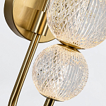 Бра цвета латунь с 6-ю рифлеными плафонами шаровидной формы Alora варинант исполнения - 3 | Loft Concept в Воронеже