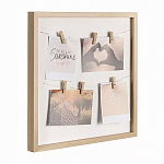 Рамка для фото с подсветкой c 6-ю деревянными прищепками в комплекте Photo Backlight варинант исполнения - 1 | Loft Concept в Воронеже